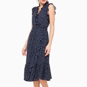NWT kate spade faux wrap dress in navy floral